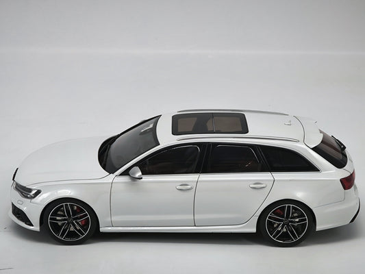 Well 1/18 Audi RS6 C7 White Alloy Simulation Car Model Ornaments Birthday Gift