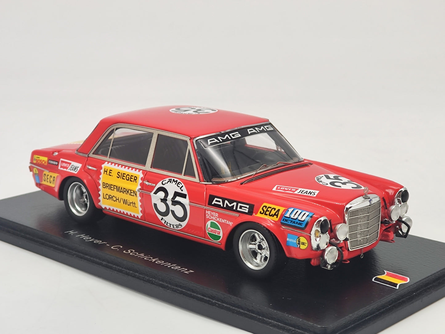 Spark 1/43 Mercedes-Benz 300SEL 6.8 1971 Spa 24 Hours Endurance Race Simulation Model Car