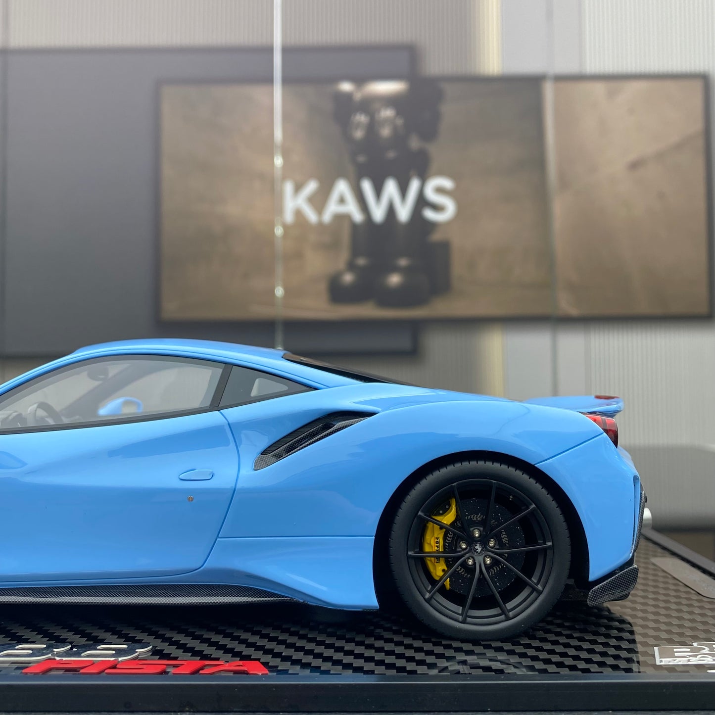 BBR 1/18 Ferrari 488 Pista Plata Blue limited edition car model ornaments