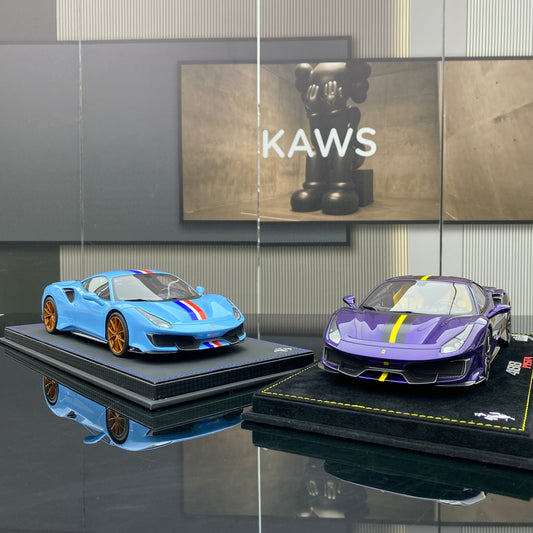 BBR 1/18 Ferrari 488 pista Hong Kong purple limited edition car model ornament
