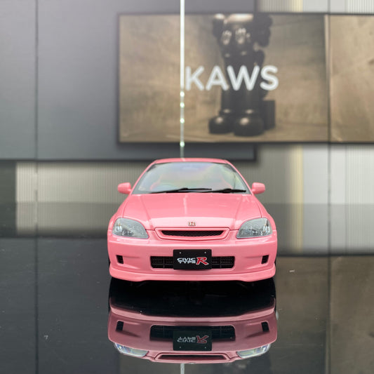 MOTORHELIX 1/18 Honda Civic Type R(EK9) Pink Alloy Fully Open Simulation Car Model