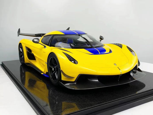 Pre-venta de Frontiart 1/8 Koenigsegg Jesko, modelo de coche de simulación de alta gama de edición limitada en amarillo sueco, adornos.