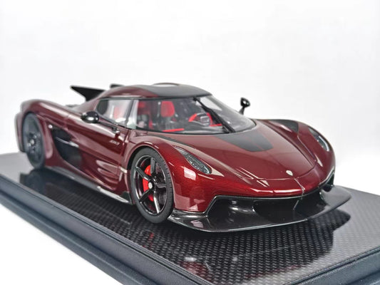 Frontiart 1/18 Koenigsegg Jesko Absolute Edition Modelo de simulación de coche en negro carbono