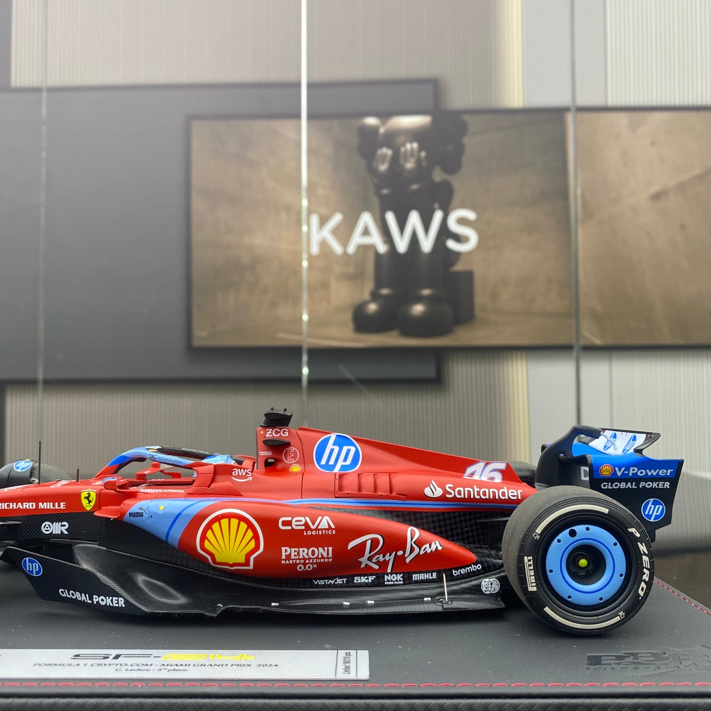 BBR1/18 Ferrari Miami #16 Charles Leclerc 3rd place racing car model
