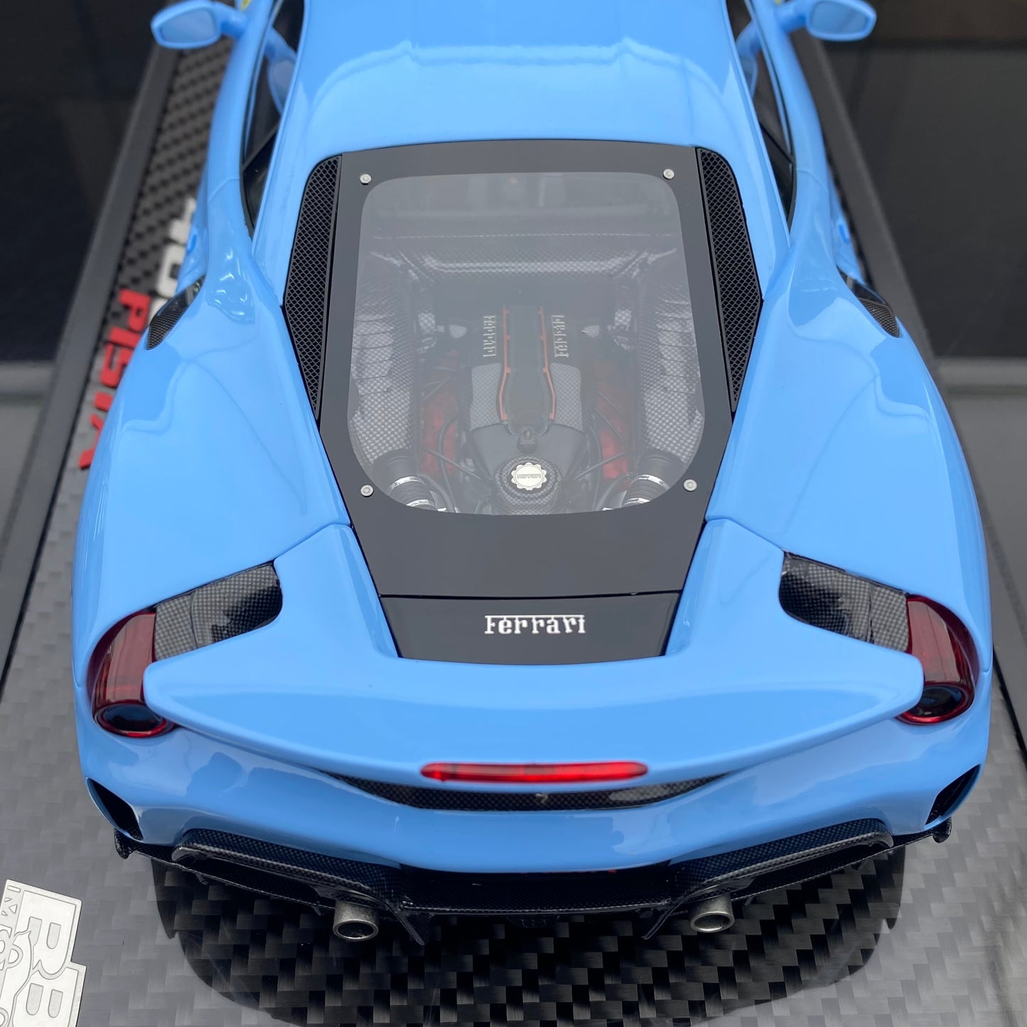 BBR 1/18 Ferrari 488 Pista Plata Blue limited edition car model ornaments