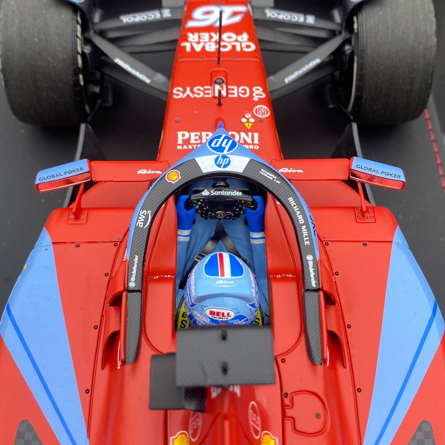 BBR1/18 Ferrari Miami #16 Charles Leclerc 3rd place racing car model