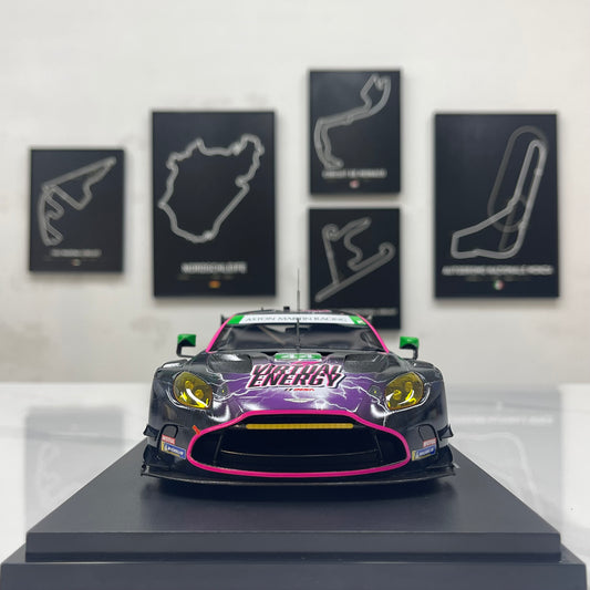 TopSpeed 1/18 Aston Martin Vantage GT3 Evo #44 Magnus Racing Black/Purple Livery (TS0690)