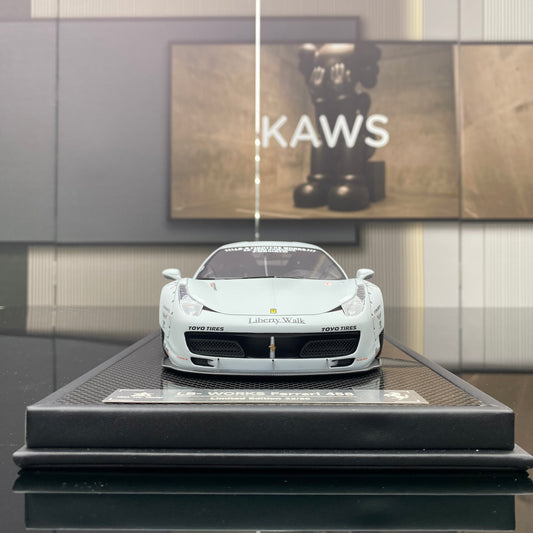 BBA CAR MODEL 1/18 Ferrari 458 modified gray simulation car model