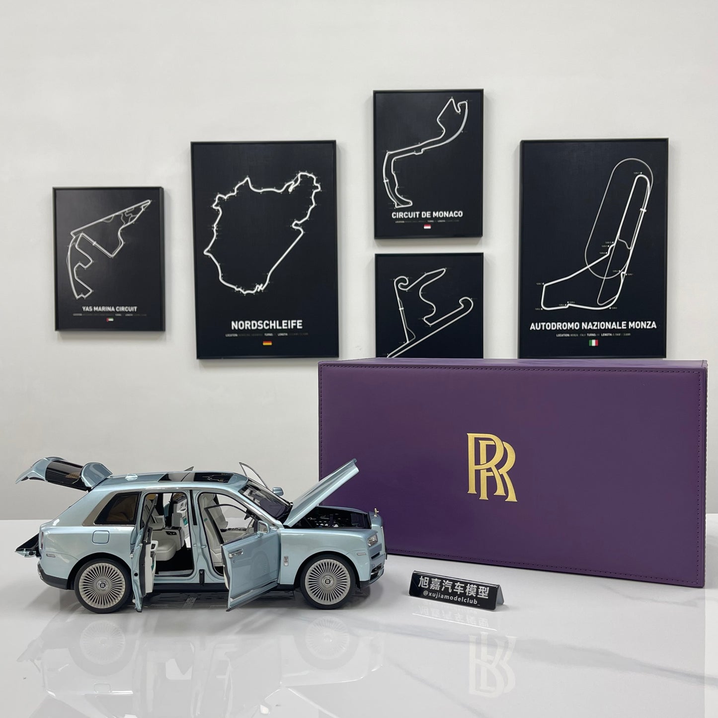 ZP 1/18 Rolls-Royce Cullinan BB Fishing Seat Edition Metallic Blue Alloy Simulation Model Car