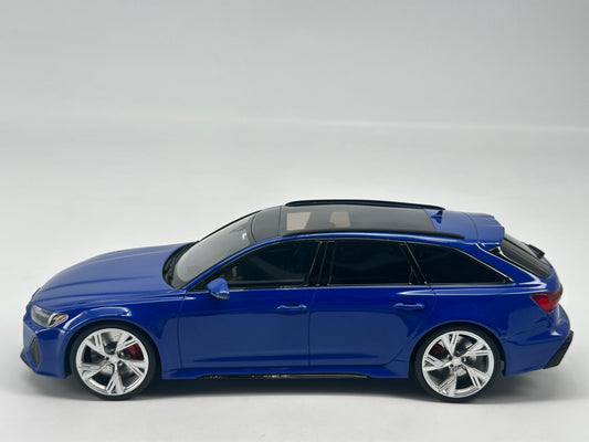 GT Spirit 1/18 Audi RS6 AVANT Blue Simulation Car Model Ornaments