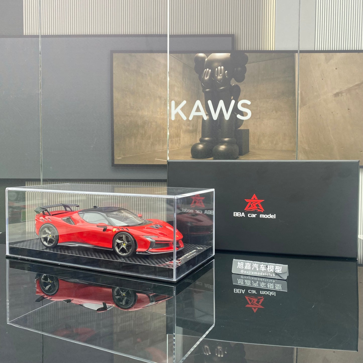 BBA MODEL 1/18 Ferrari SF90XX Standard Red Limited Edition Car Model Ornament