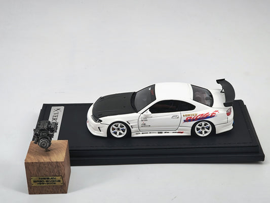 IG 1/43 Nissan s5 Silvia with engine simulation car model birthday gift ornaments