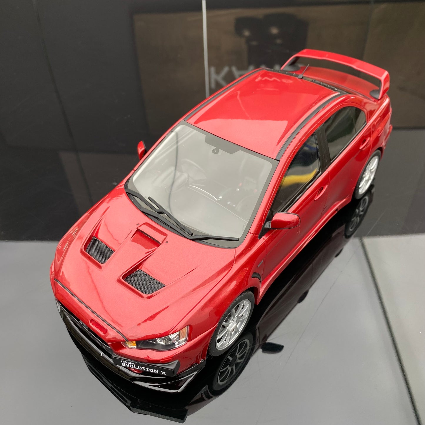 OTTO 1/18 Mitsubishi LANCET EVO XFQ 400 red resin car model ornament gift