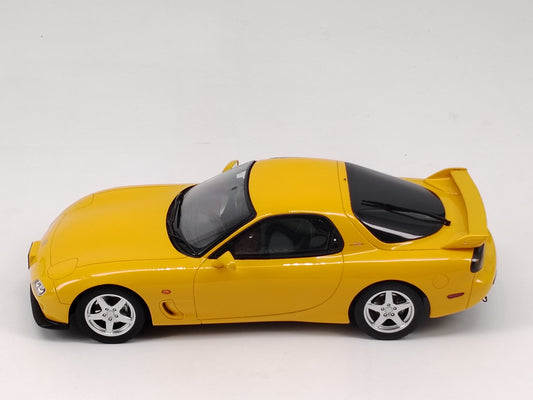 OTTO 1/18 Mazda RX7 FD TYPE R yellow simulation car model ornaments