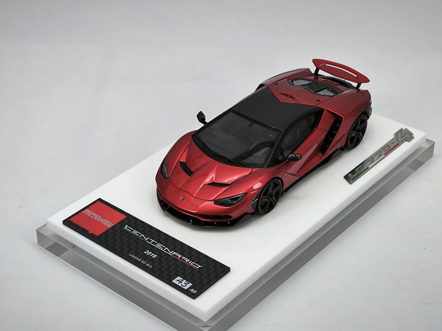 makeup 1/43 Lamborghini Centenario LP770-4 Metallic Red Limited Edition Car Model