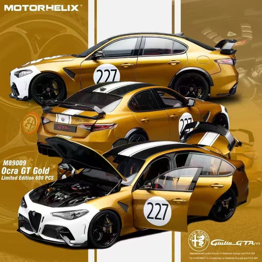 MH 1/18 Alfa Romeo Giulia GTA Alloy Full Open Simulation Car Model Ornaments