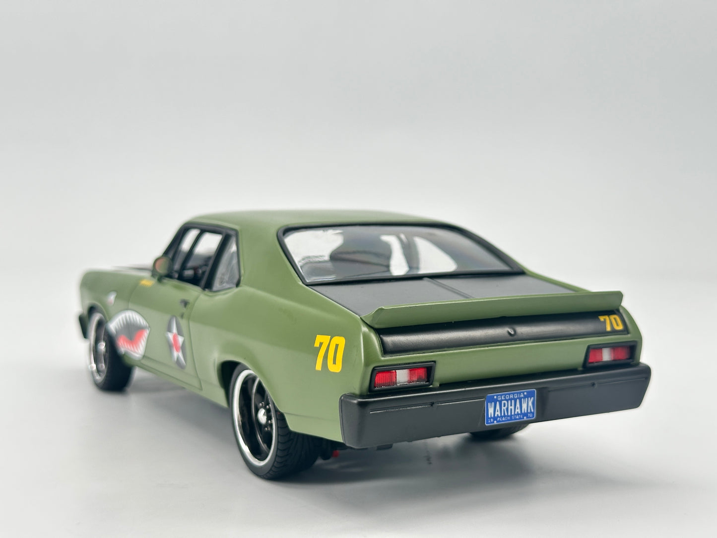 GMP 1/18 Chevrolet NOVA STREET FIGHTER WARHAWK Army Green Alloy Car Model