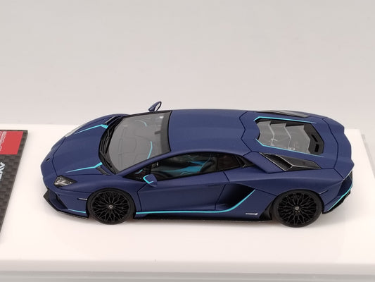 MAKEUP 1/43 Lamborghini AVENTADOR S blue simulation car model ornaments