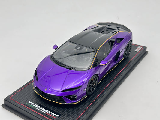 MR 1/18 Lamborghini New Calf Temerario AP Kit Version Parrot Purple Limited Model LAMBO062F