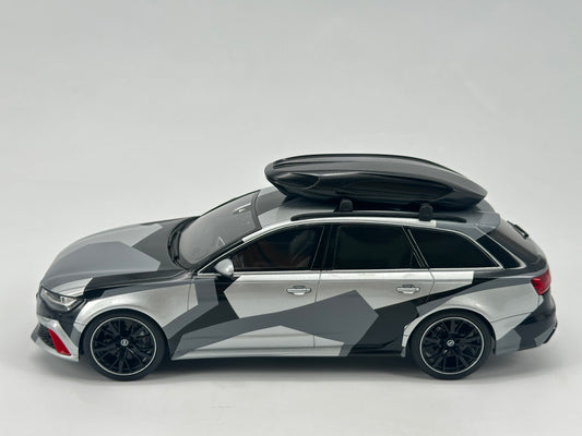 GT Spirit 1/18 Audi RS6 Snow Camouflage Simulation Car Model Ornaments GT794