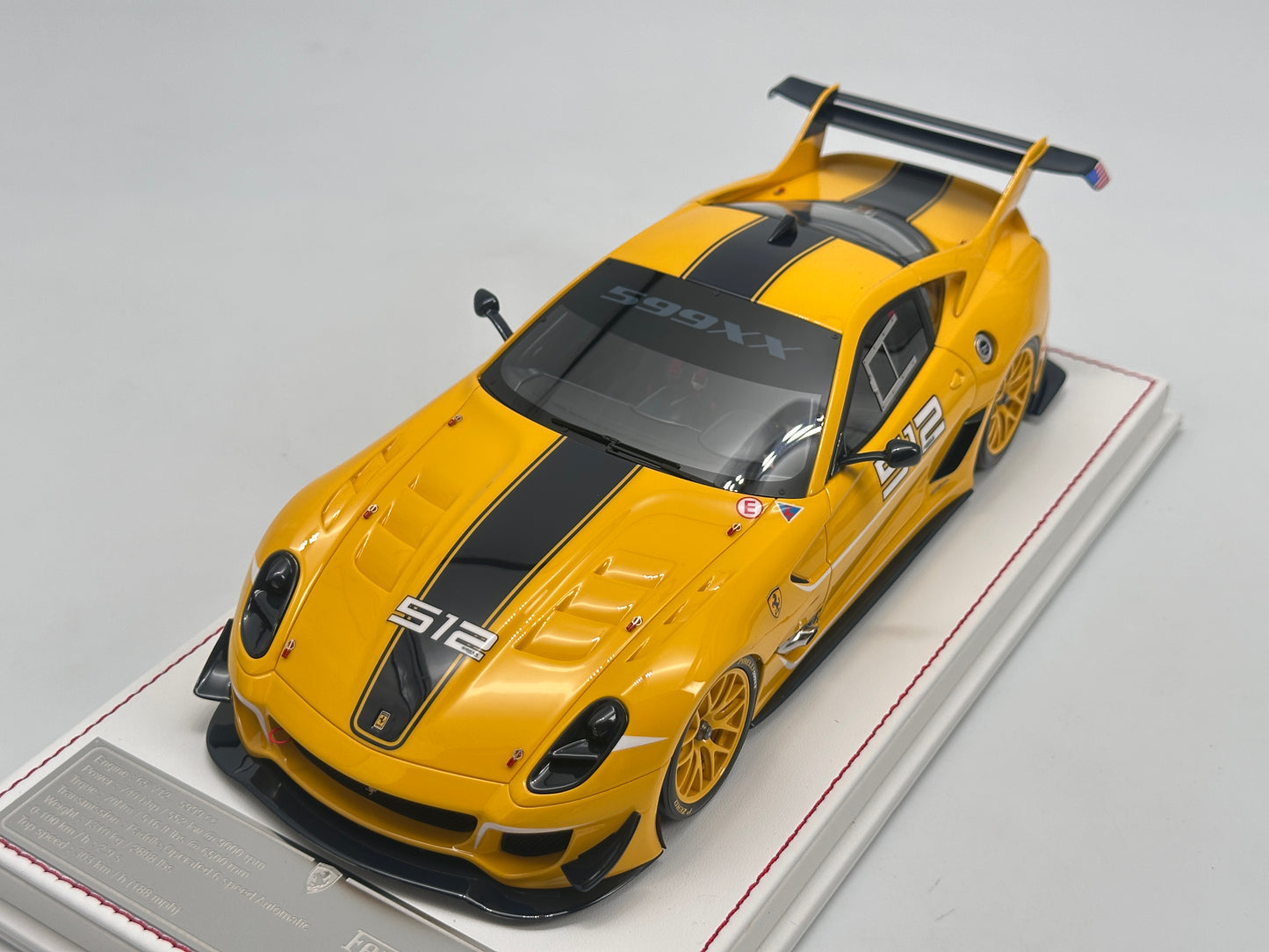 DG 1/18 Ferrari 599 EVO XX Yellow Limited Edition Model Car