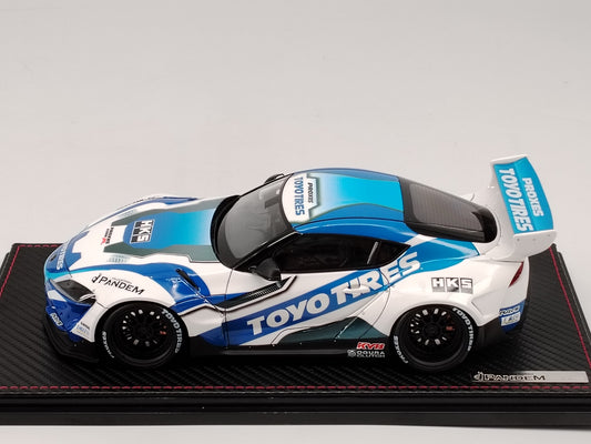 Ignition Model 1/18 Toyota PANDEM SUPRA A90 White and Blue IG2763