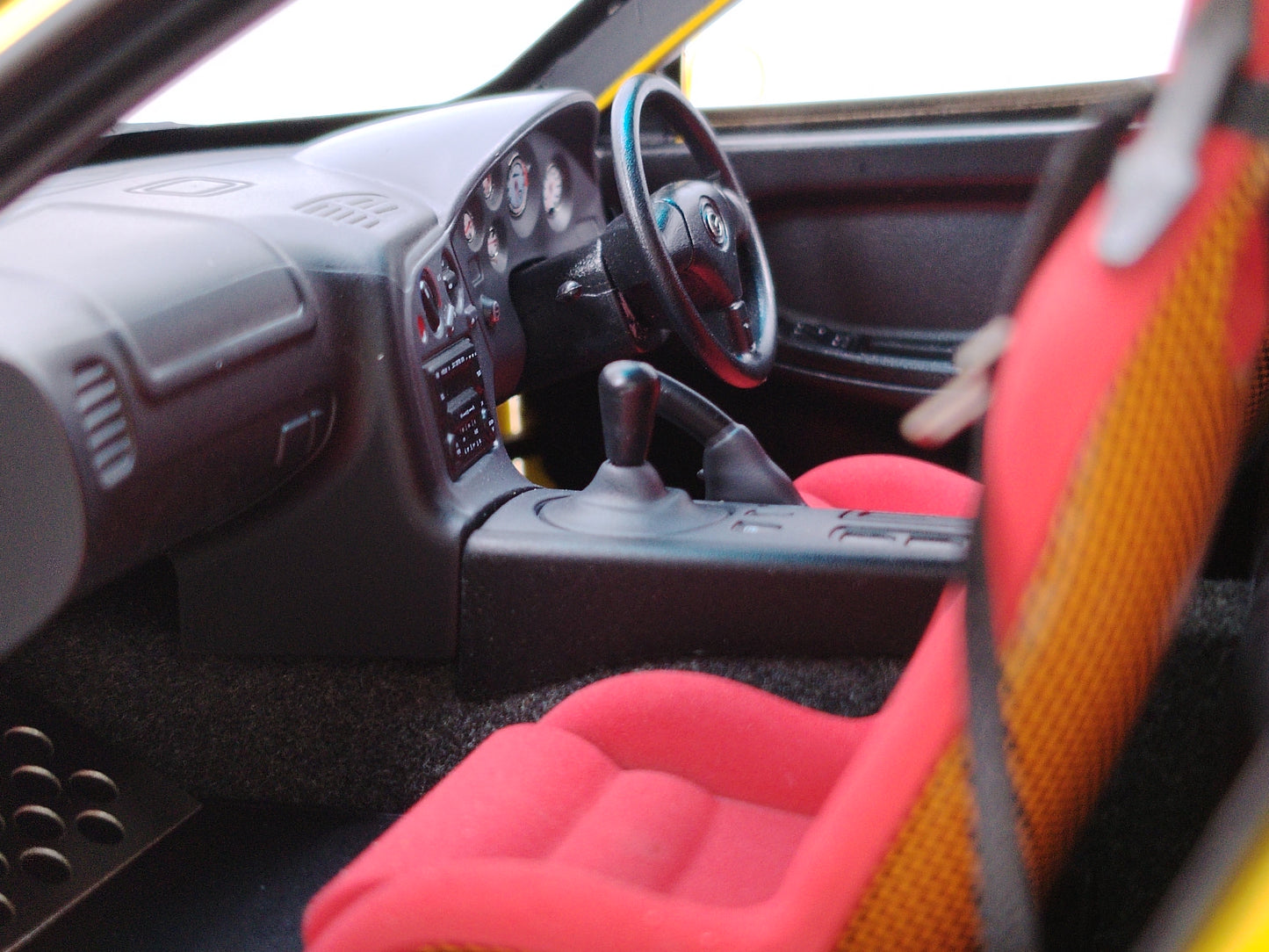 Polar Master 1/18 Mazda RX7 Yellow Alloy Car Model