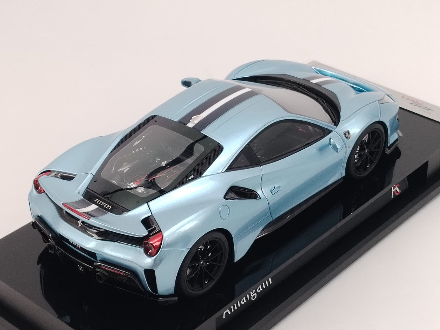 Amalgam 1/18 Ferrari 488 PISTA Ice Blue Limited Edition Scale Model Car
