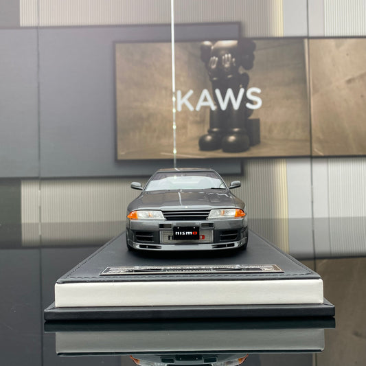MH 1/18 Nissan Skyline GT-R(R32)Customized Version Gun Gray Metallic Car Model