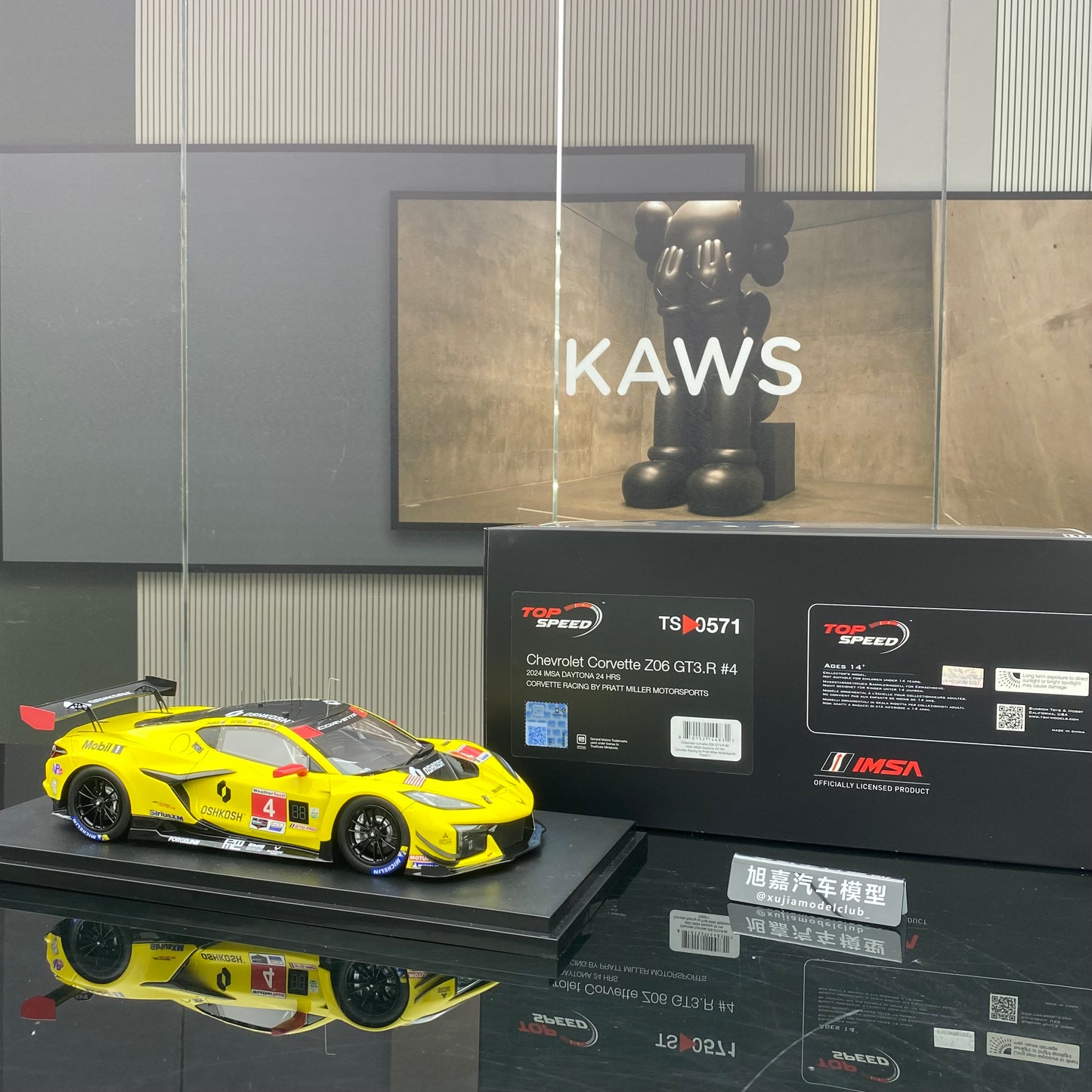 Topspeed 1/18 Chevrolet Corvette GT3.R #4 resin car model ornaments