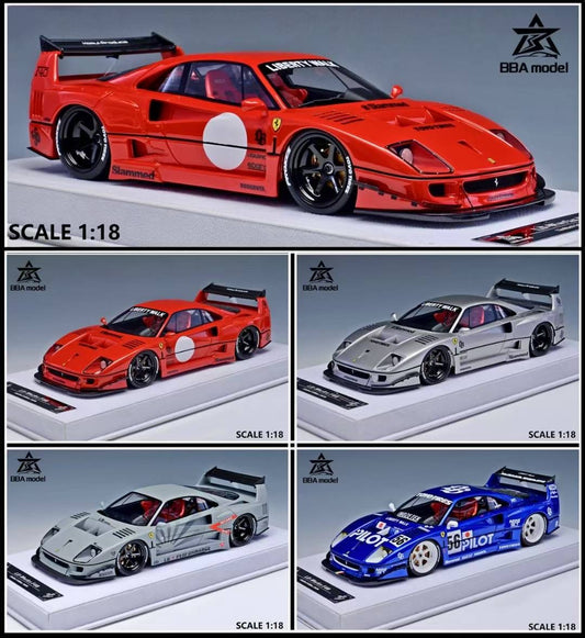 BBA model 1/18 Ferrari F40 LBWK wide-body modified resin car model