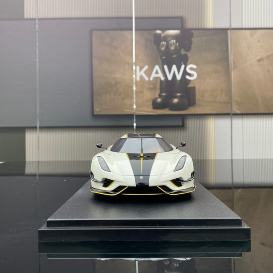GT Spirit 1/18 Koenigsegg REGERA RECORD white resin car model ornament