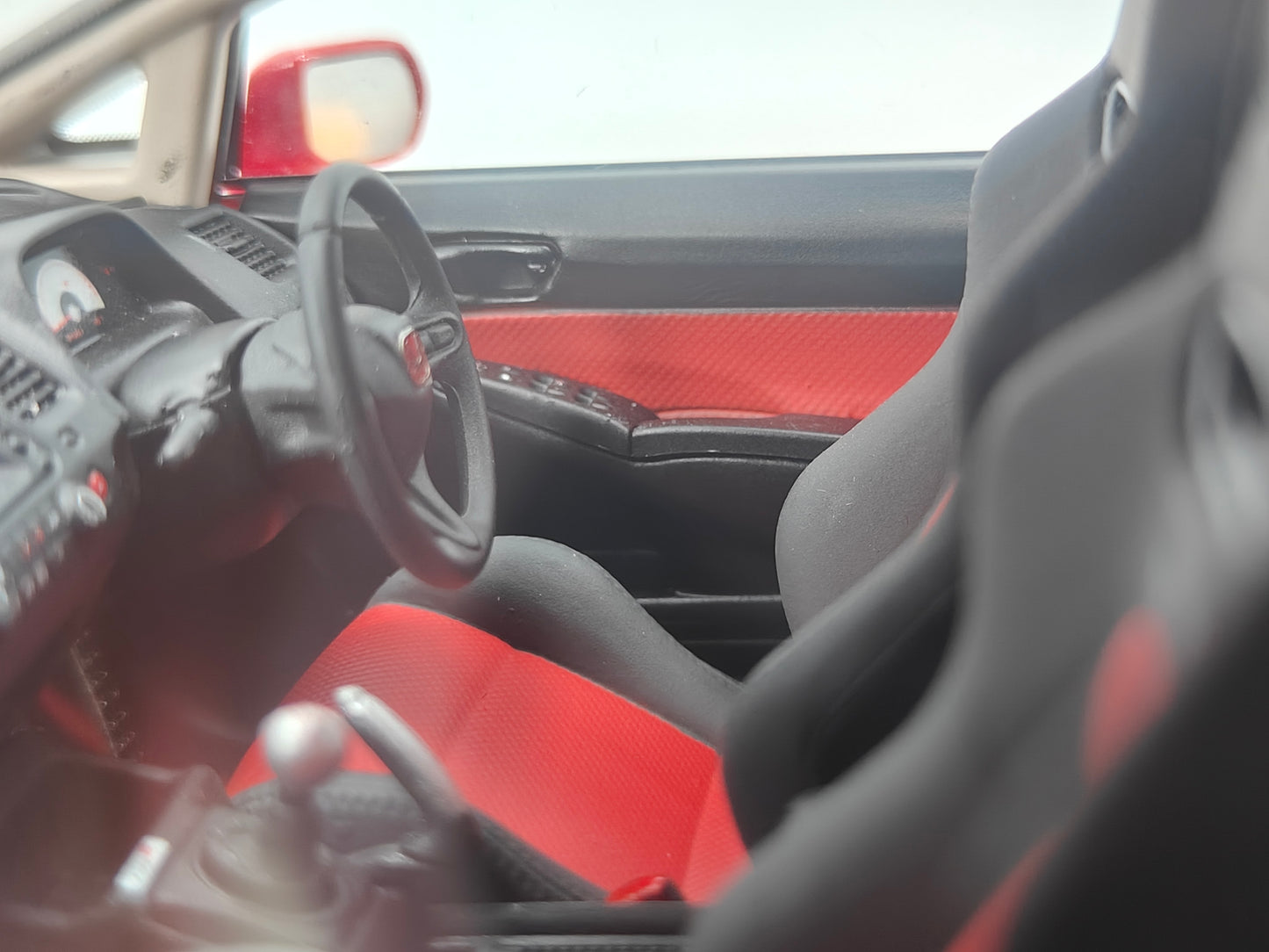 WELL 1/18 Honda Civic Type R (FD2) Red Alloy Full Open Car Model