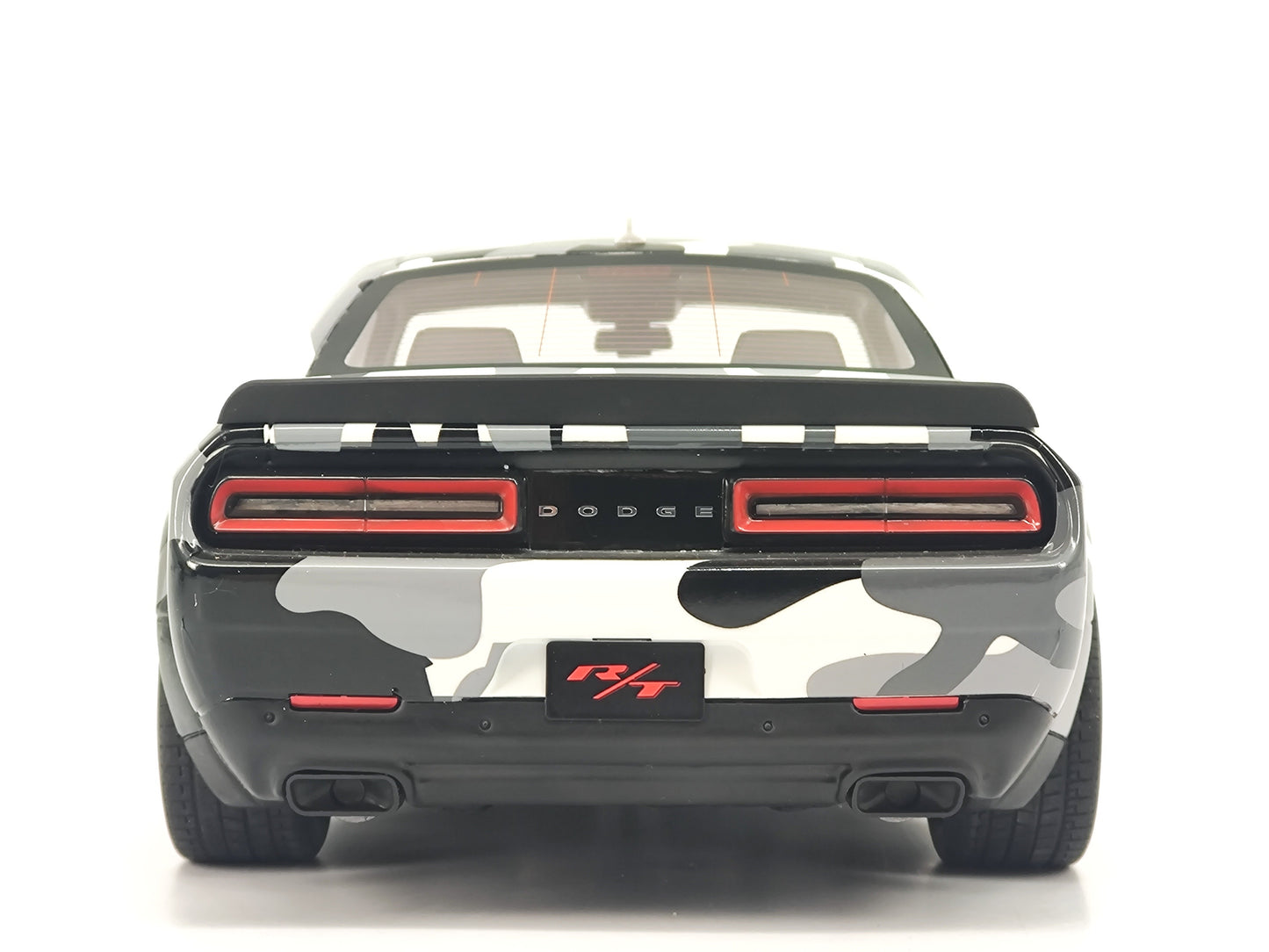 GT SPIRIT 1/18 Dodge Hellcat Black and White Camouflage Model Car Model