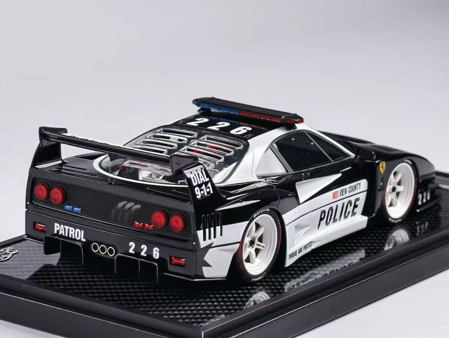 Vip Scale Models 1/18 Ferrari LB-F40 Need for Speed Police Car Painted Resin Model