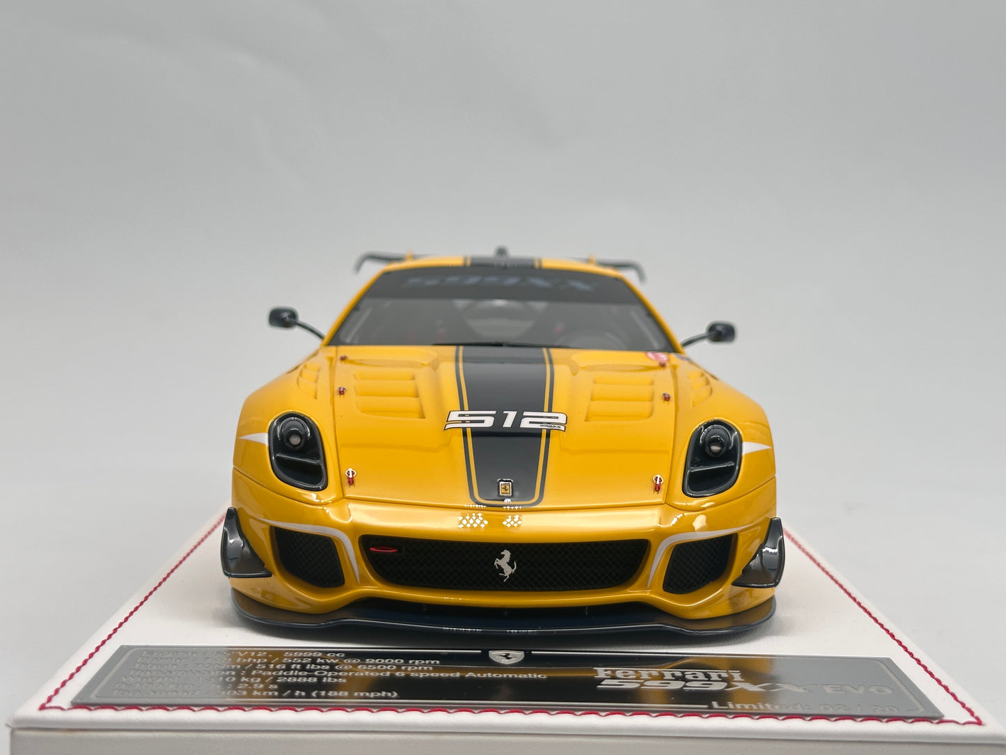 DG 1/18 Ferrari 599 EVO XX Yellow Limited Edition Model Car