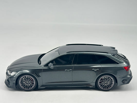 TOPSPEED 1/18 Audi ABT RS6-R Daytona Grey Simulation Car Model Ornaments