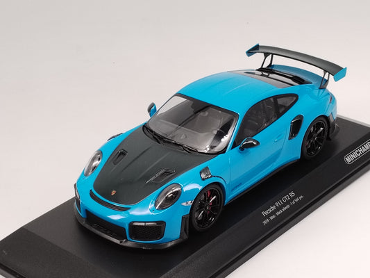 MINICHAMPS 1/18 Porsche 911 (991.2) GT2RS blue alloy car model 155068308
