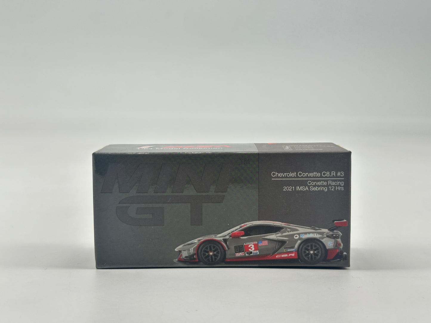 MINIGT 1/64 Chevrolet C8.R #3 Gray Paint Die Cast Car Model MGT226