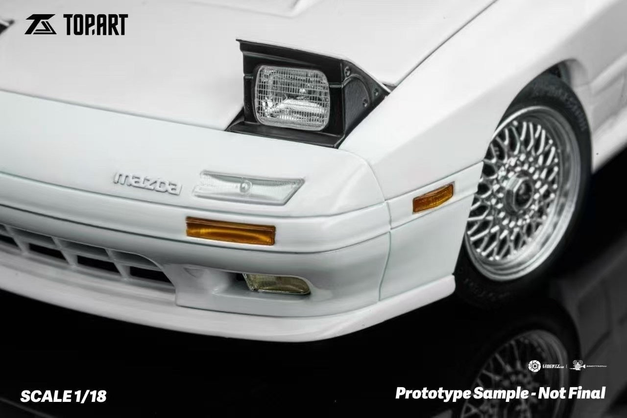 【Pre-sale 】TOPART 1/18 Mazda RX7 FC3S 1989 Alloy Full Open Car Model Ornaments