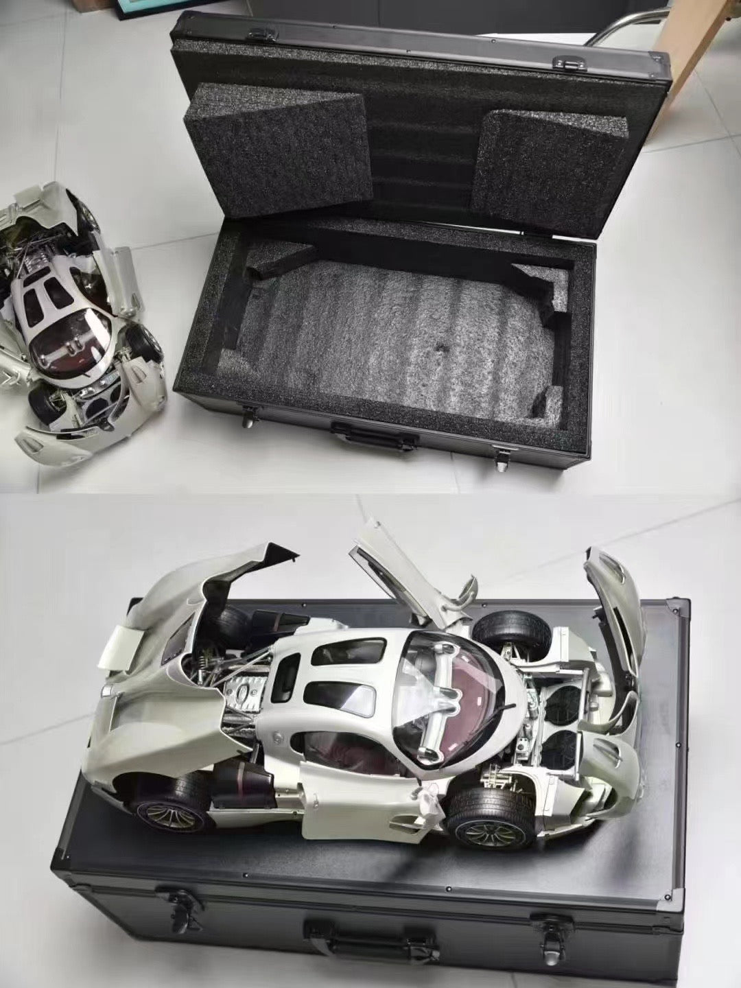 Modelo de coche de simulación Pagani Utopia Pocher 1/8, adorno, regalo de cumpleaños
