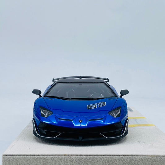 MAKEUP 1/18 Lamborghini SVJ 63 Blue Limited Edition Car Model Ornaments