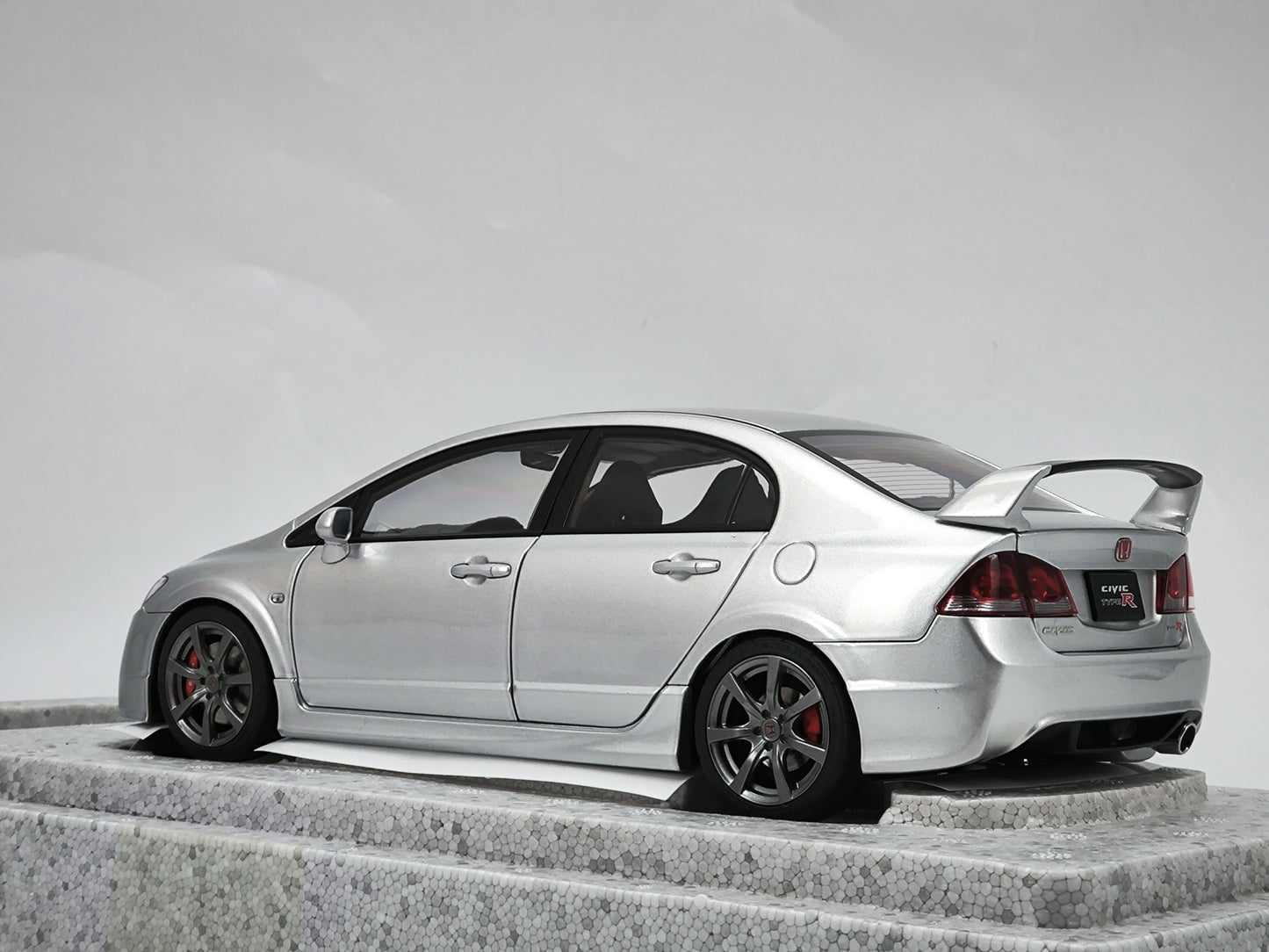MH 1/18 Honda Civic Type R Silver Alloy Car Model
