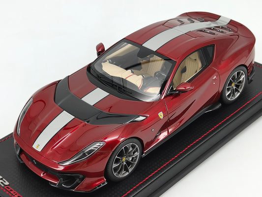 MR 1/18 Ferrari 812 competizione FE033D FIORAMO red and gray stripes limited edition car model ornaments