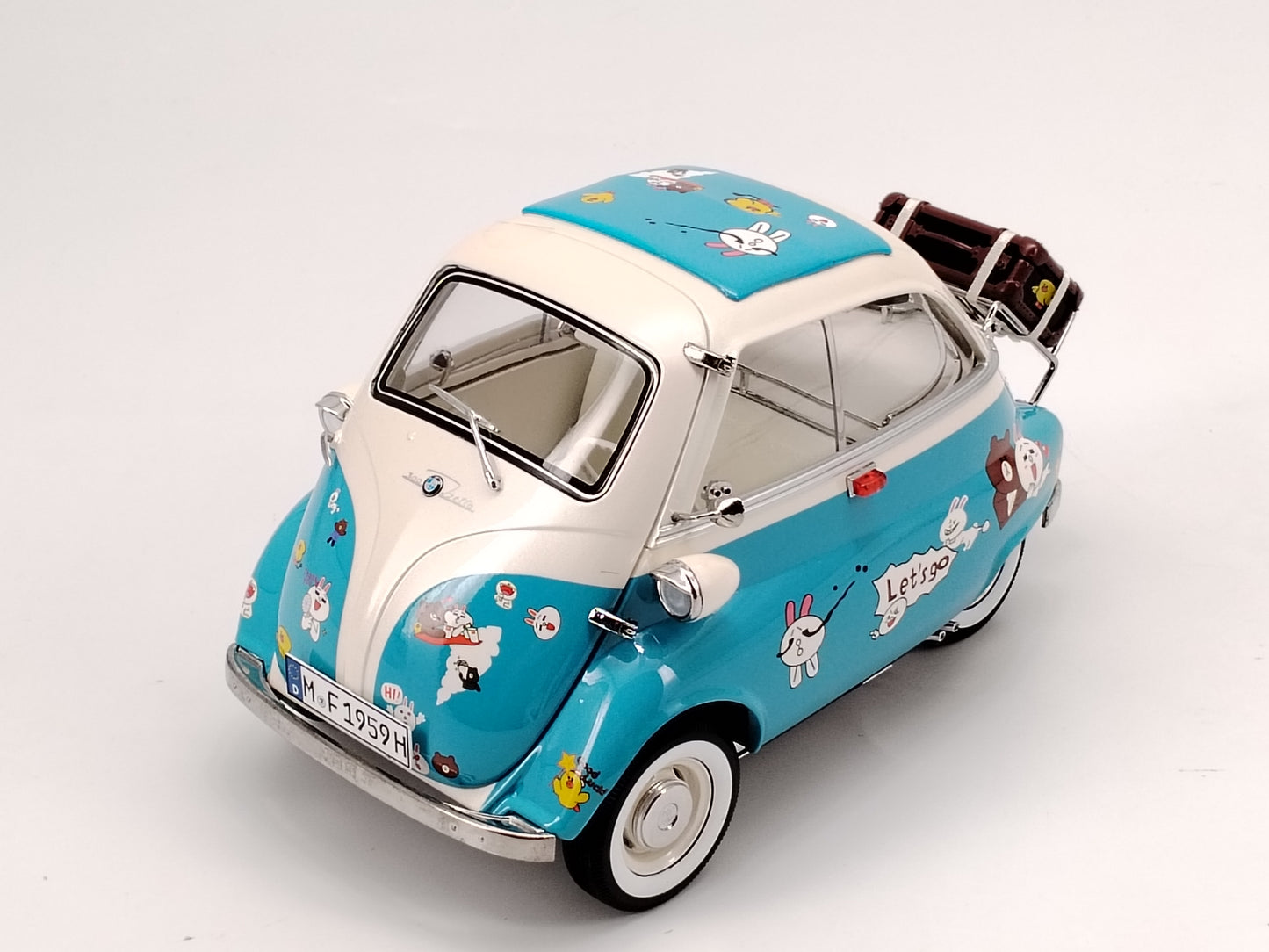 NSL 1/18 BMW ISATTA LINE Alloy Model Car Ornaments