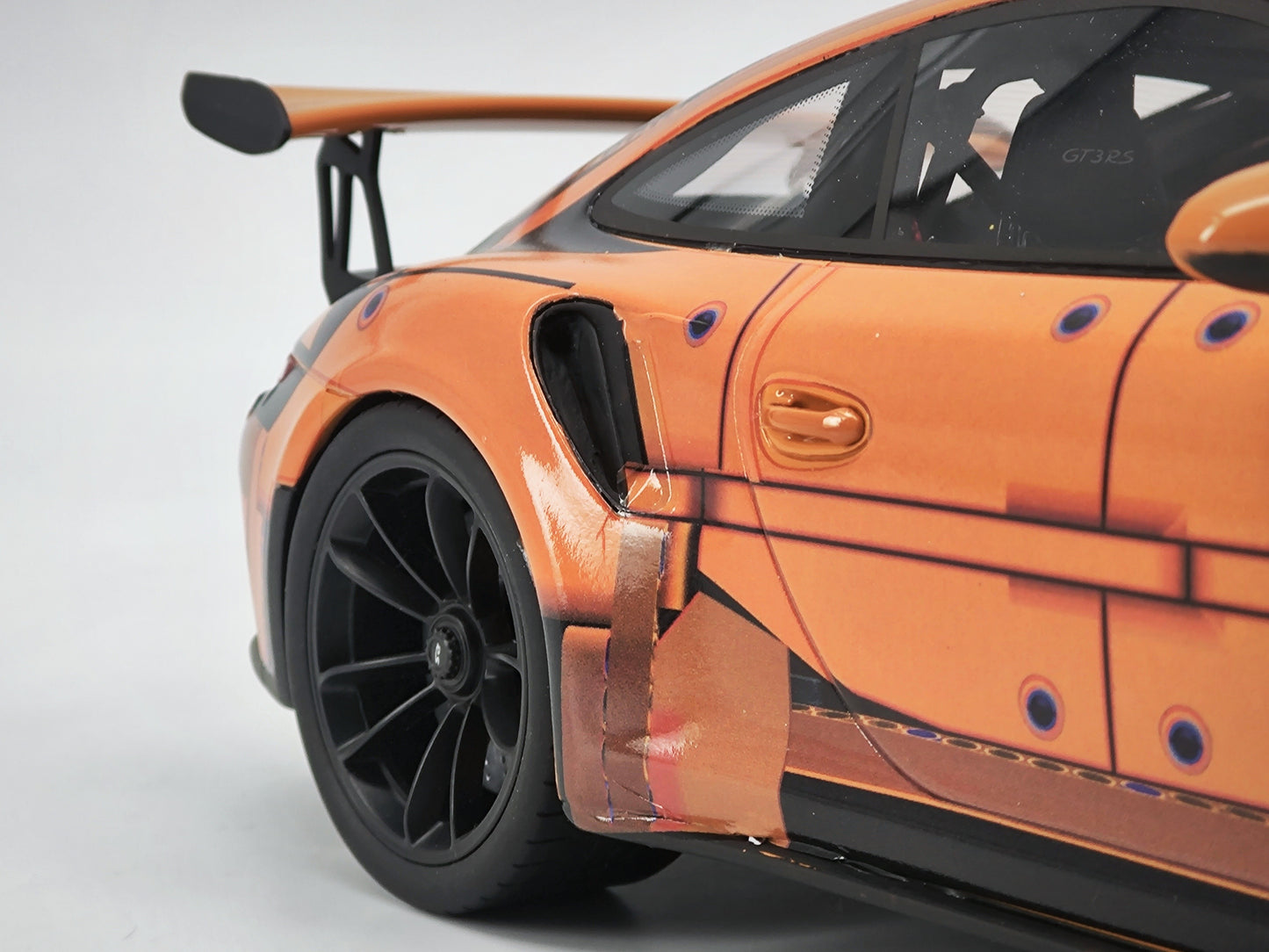 GT Spirit 1/18 Porsche 911 GT3RS Building Blocks Painted Simulation Car Model