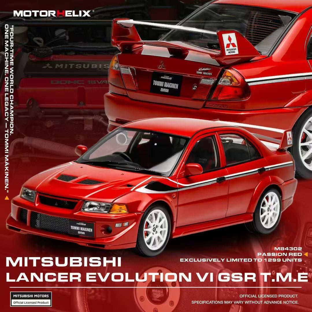 MOTORHELIX 1/18 Scale Alloy Model Mitsubishi Lancer Evolution VI (6.5)
