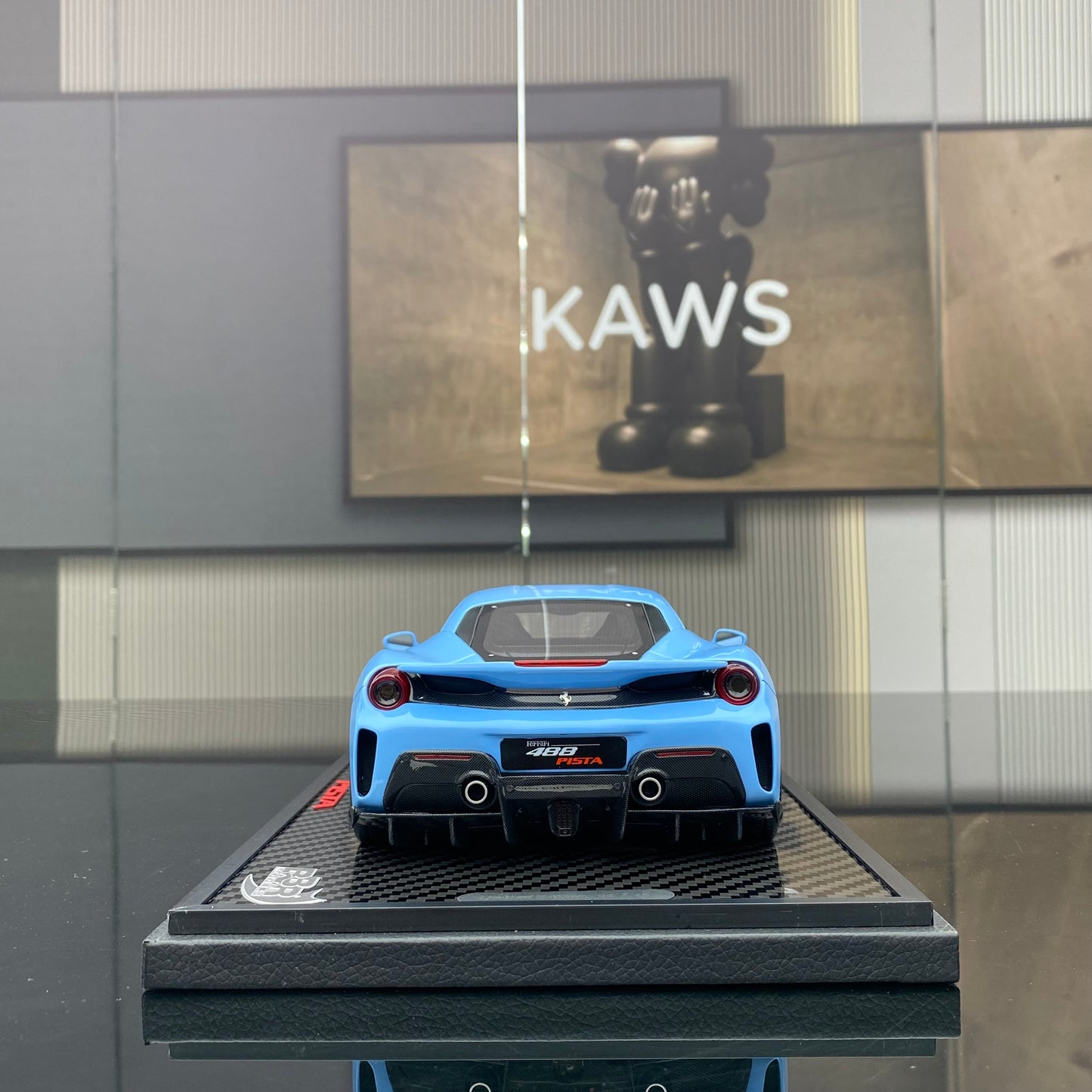 BBR 1/18 Ferrari 488 Pista Plata Blue limited edition car model ornaments