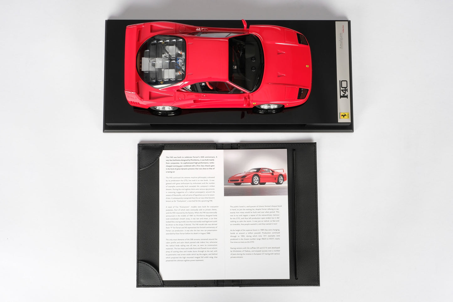Amalgam 1/18 Ferrari F40 red simulation car model high-end collectible