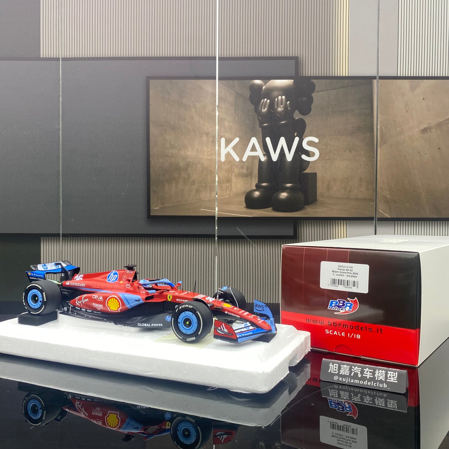 BBR 1/18 Ferrari SF-24 Charles Leclerc Miami GP 2024 Red
